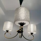 60s brass and perspex chandelier