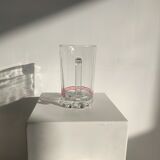 Vintage Italian orangeade pitcher made of red striped glass