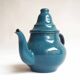 Enameled sheet metal teapot