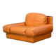 Fauteuil vintage Steiner en cuir havane
