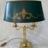 Lucien Gau's gilded bronze water bottle lamp Directoire style, 20th century