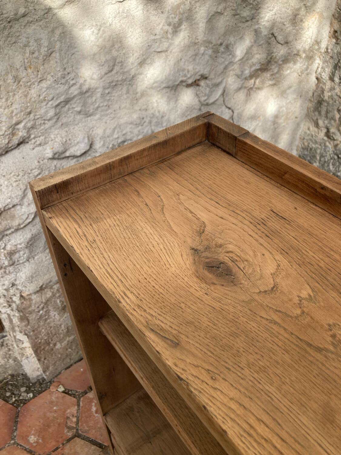 Antique furniture - solid oak shelf