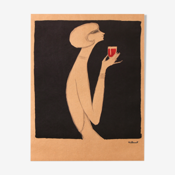 Campari Villemot poster 70.5 x 47.5 cm