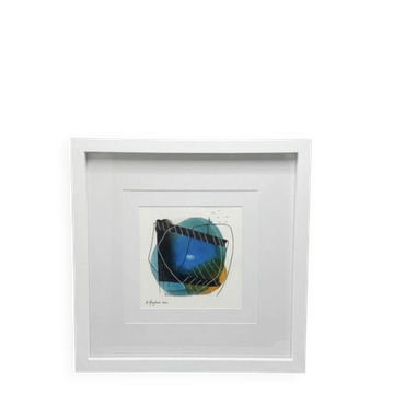 Original Abstract Drawing framed 33x33 cm