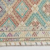 3x9 Soft Pastel Kilim Runner Rug, 81x286Cm