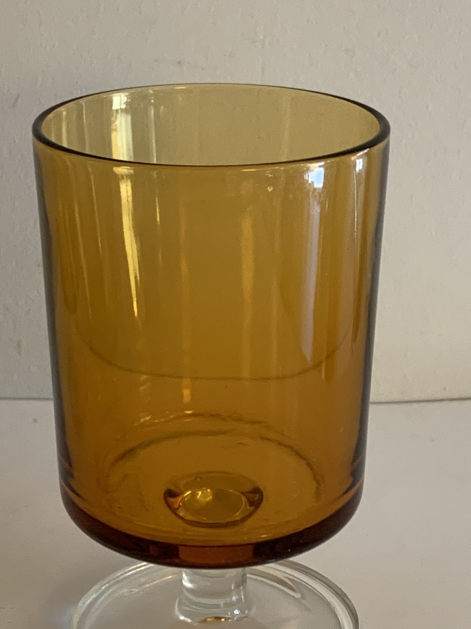 8 orange-yellow glasses Luminarc France