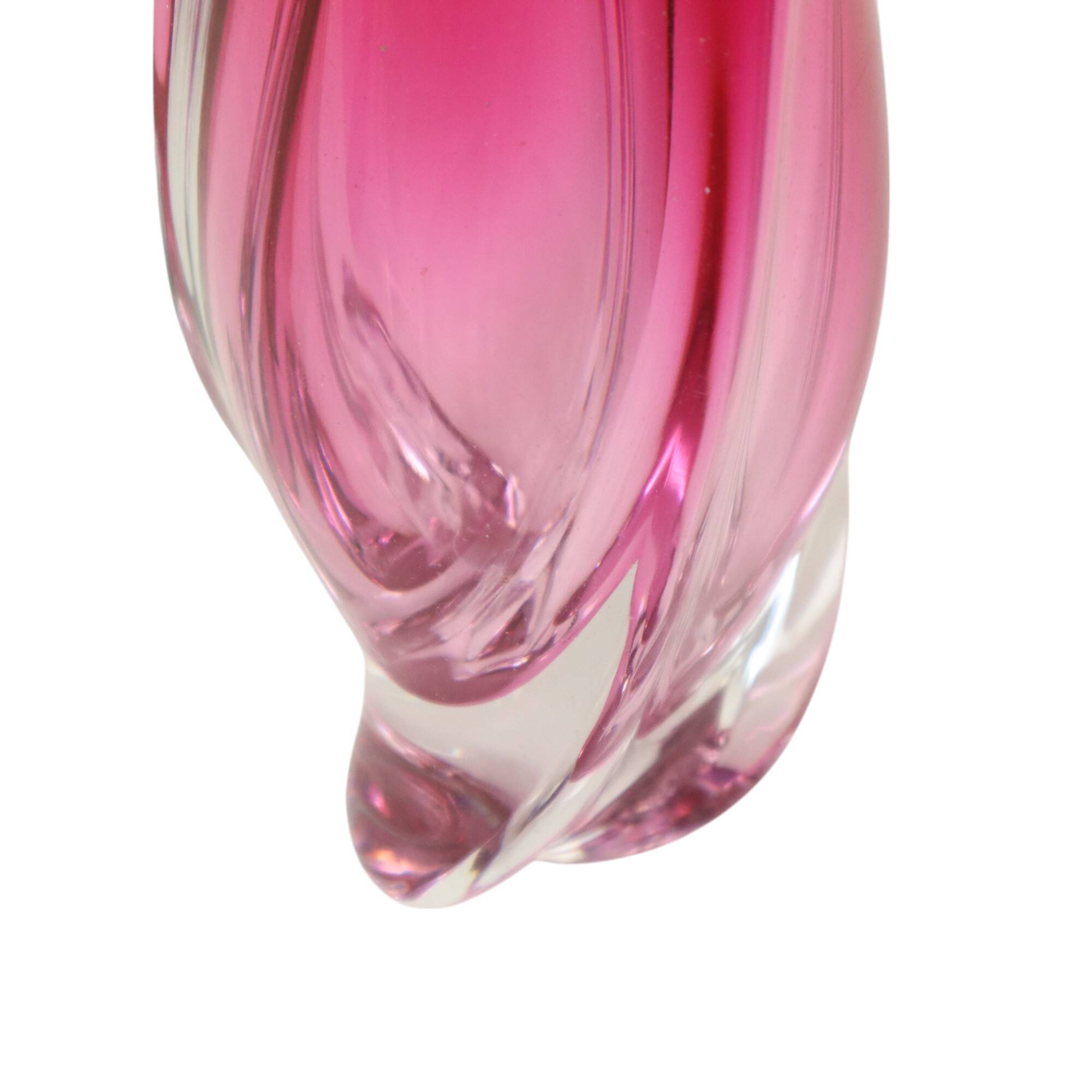 Small Purple Vase Val Saint Lambert René Delvenne Design 20cm