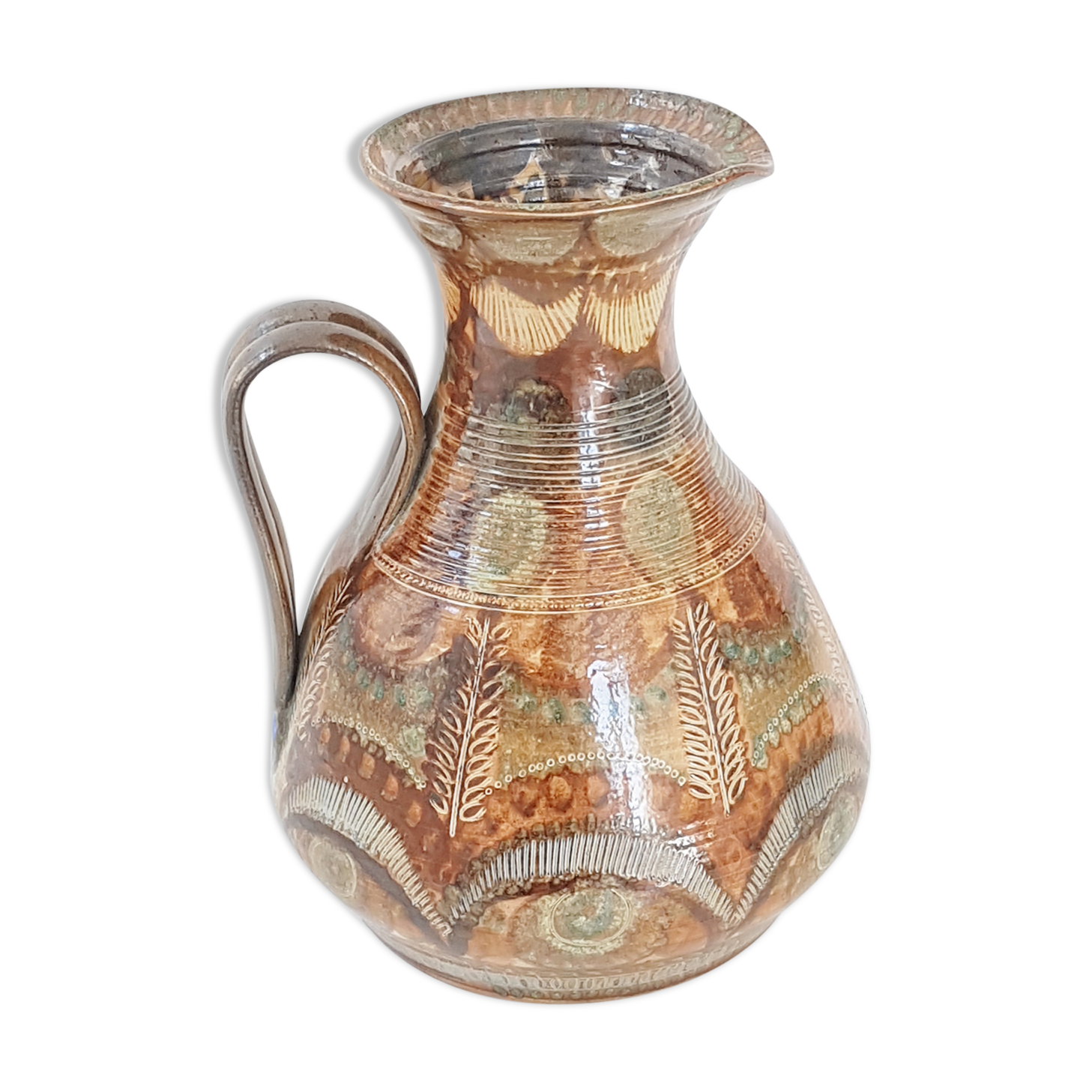 Pitcher in sandstone of Jean-Claude Courjault to cherry orchard 1970