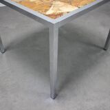 Mid-Century Resin and Stone Chrome Plated Coffee Table, 1970s, Germany