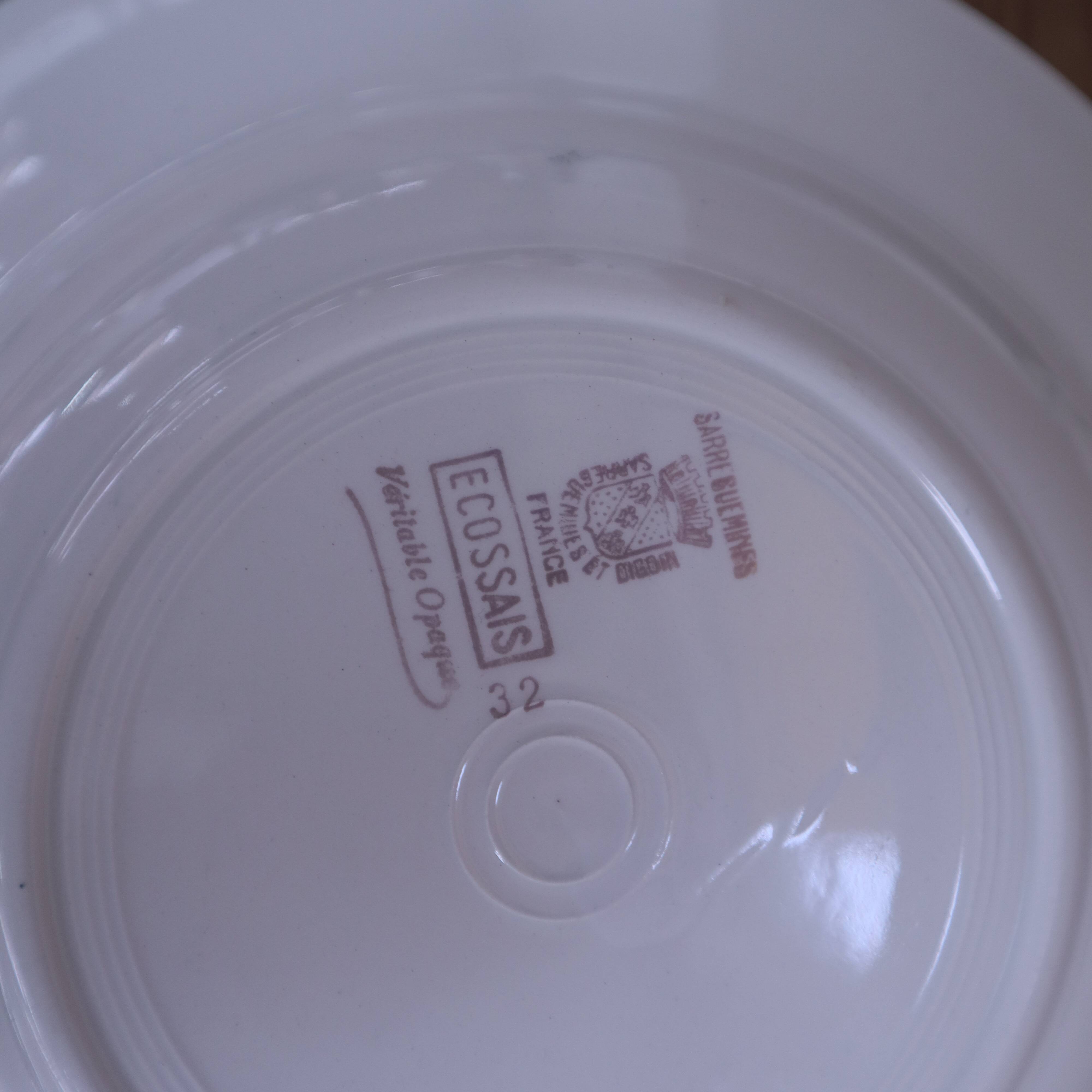 4 assiettes creuses Sarreguemines et Digoin Ecossais