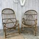 Paire de fauteuils en rotin vintage
