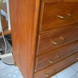 Chest of drawers 60s 4 drawers blond oak