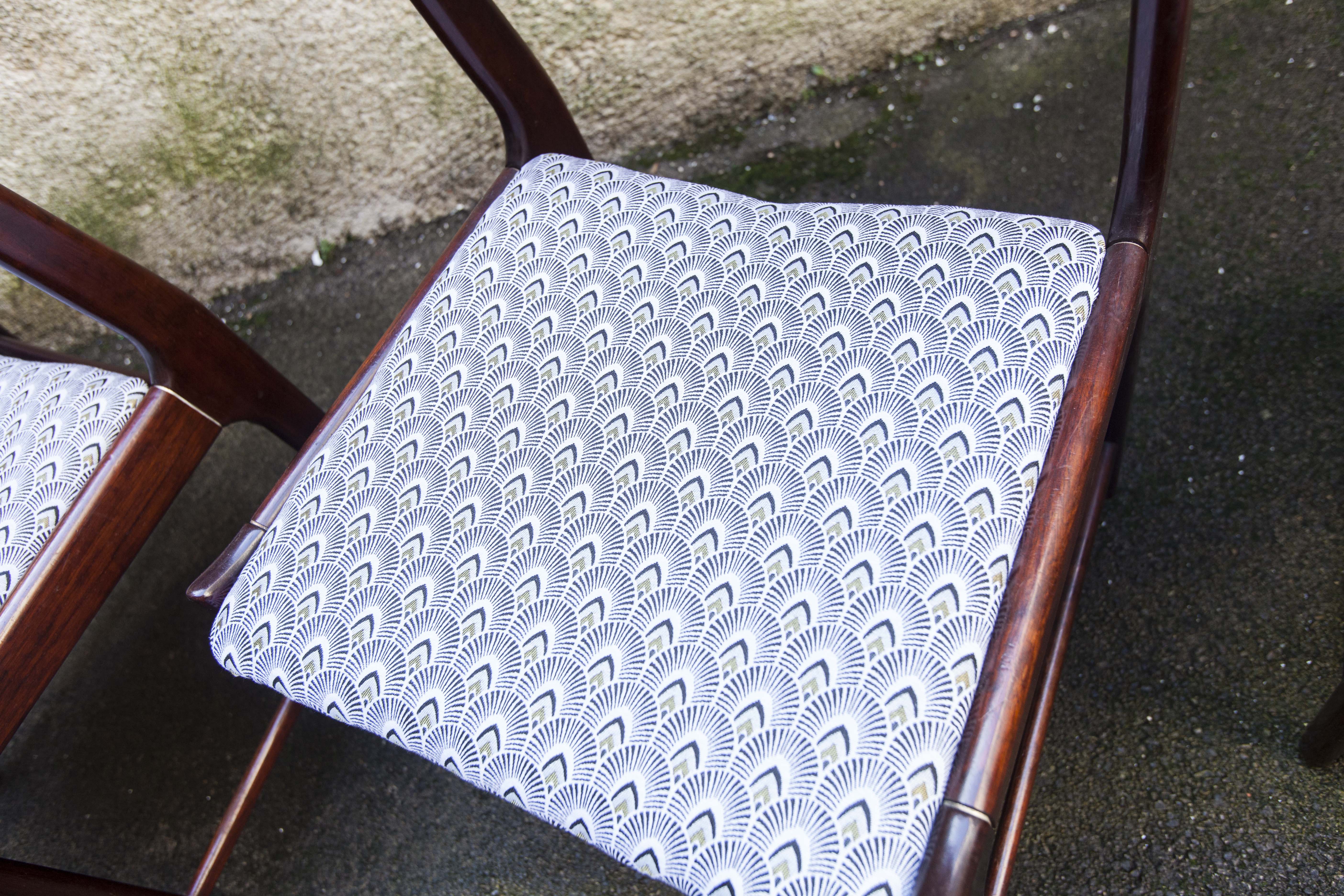 4 restored Scandinavian rosewood chairs