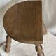 Vintage 1950s half-moon tripod stool