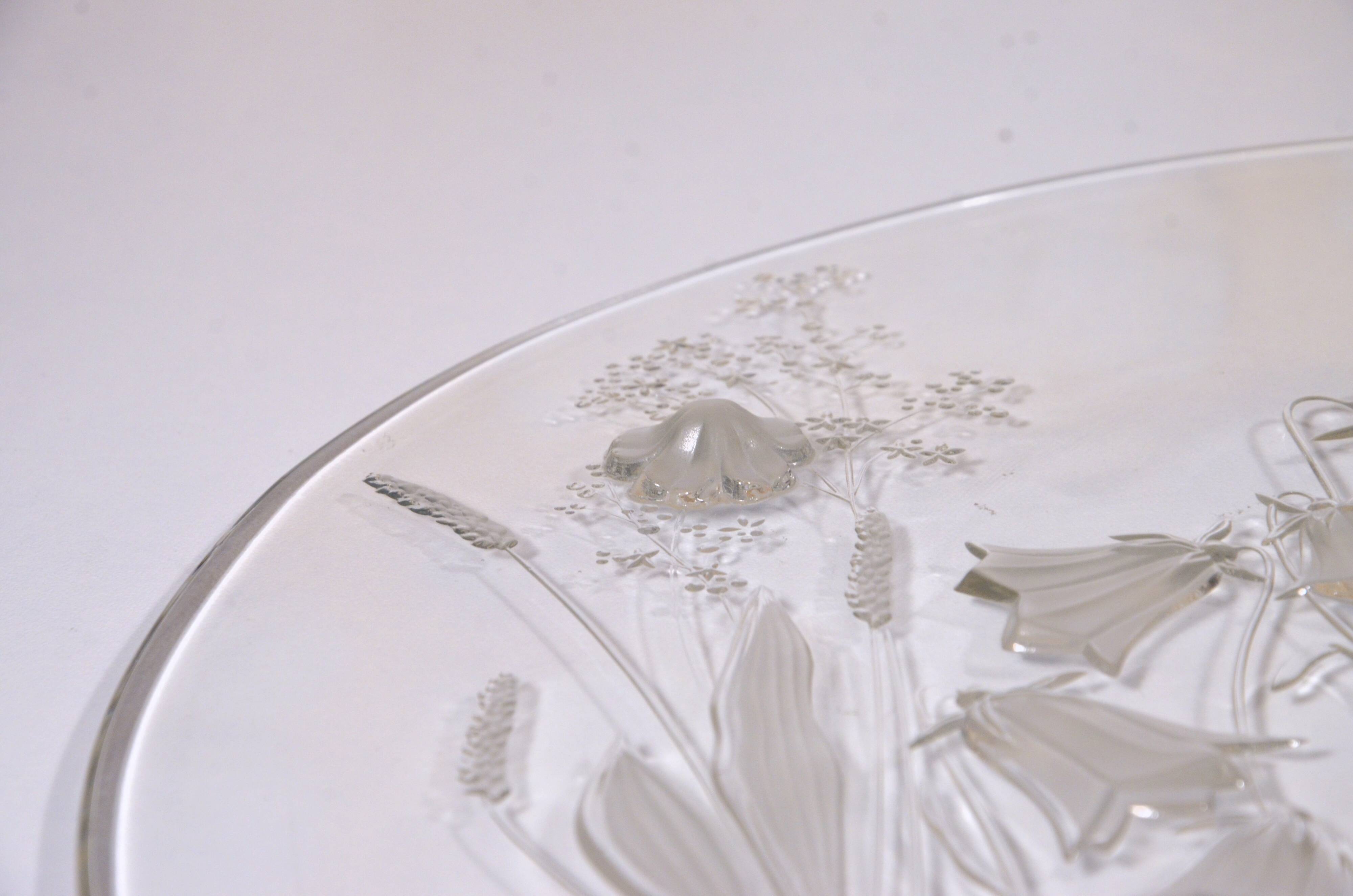 Decorative glass plate, Wiesengrund, Germany, 33 x 1cm