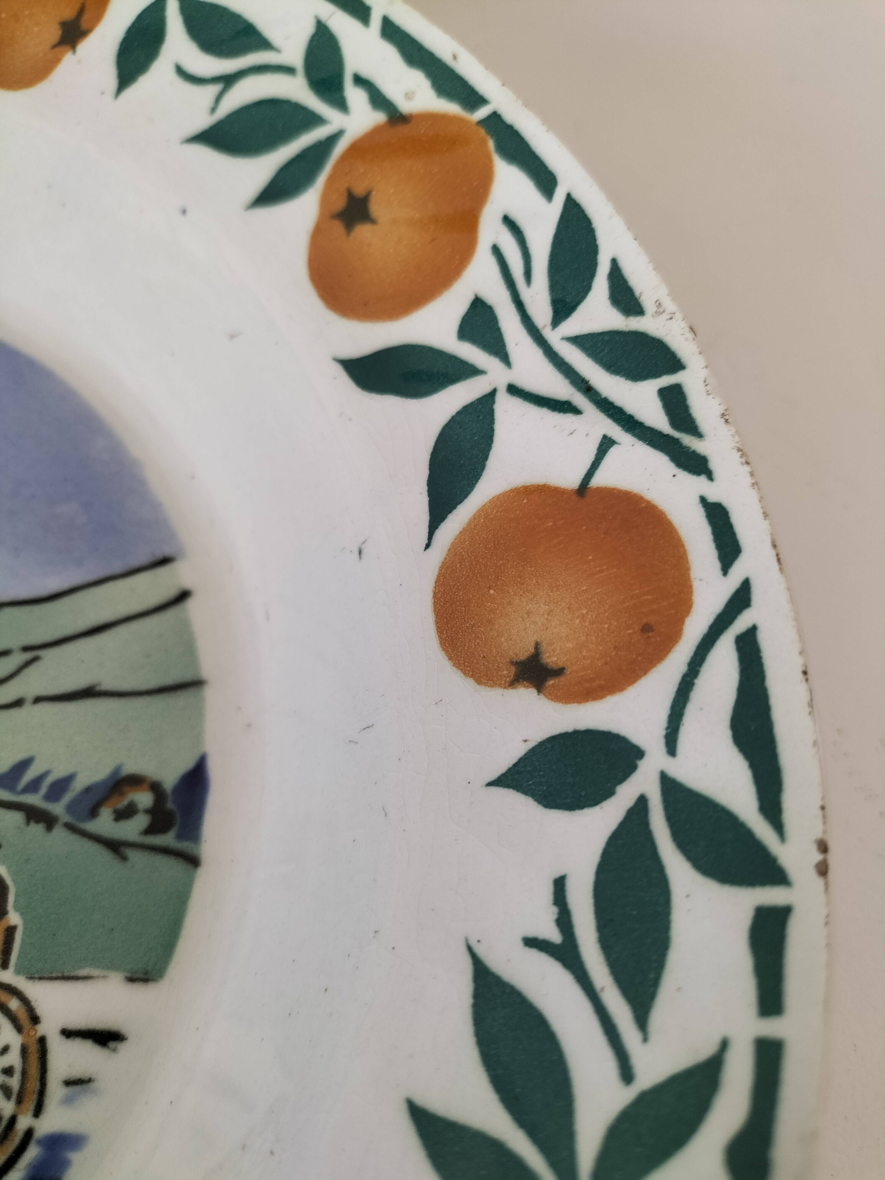 Pair of Saint Amandinoise deep dishes from the 50s