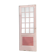 Old moulded glass communication door 221x83cm 15 small panes