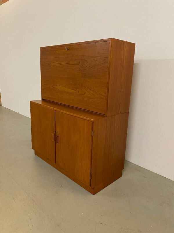 Secrétaire et meuble danois en teck par Borge Mogensen années 60