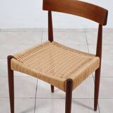 Set of 4 Teak Dining chairs by Arne Hovmand-Olsen for Mogens Kold