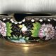 Ashtray, pocket emptier in brass and cloisonné enamel, floral decoration, China