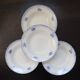 4 vintage Céranord Saint Amand soup plates — White earthenware with floral decor