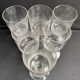 6 grands verres en cristal taillé XIXème