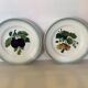 Pair of antique Saint Amand fruit plates.