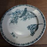 Flat plate in nimy earthenware bird decorations