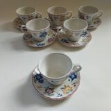 6 English cups Churchill Rosetta