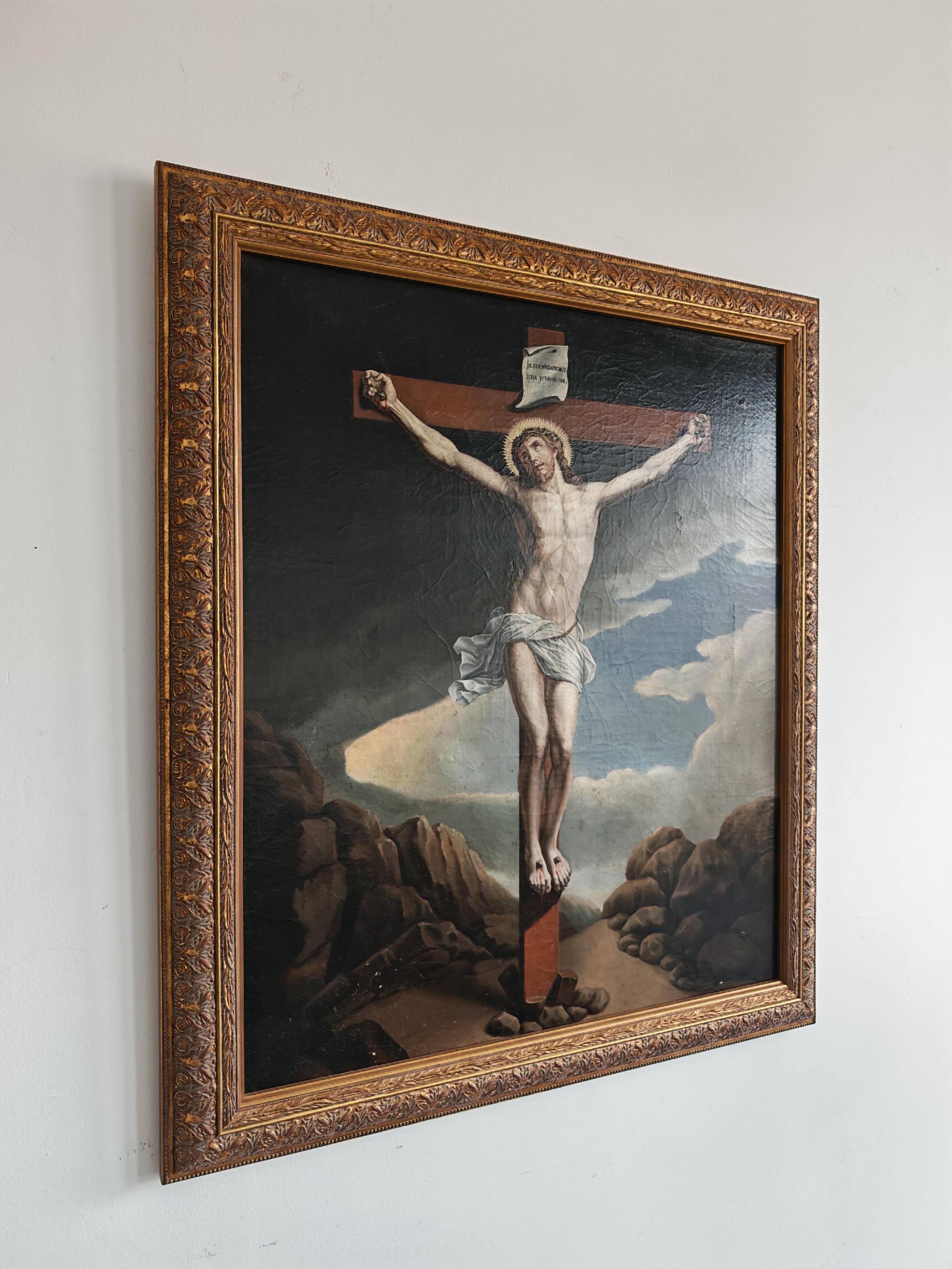 Christ on the Cross, oil on canvas, 19th century