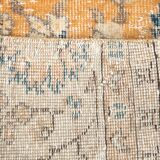 2x10 Orange & Navy Blue Floral Vintage Runner Rug, 73x297Cm