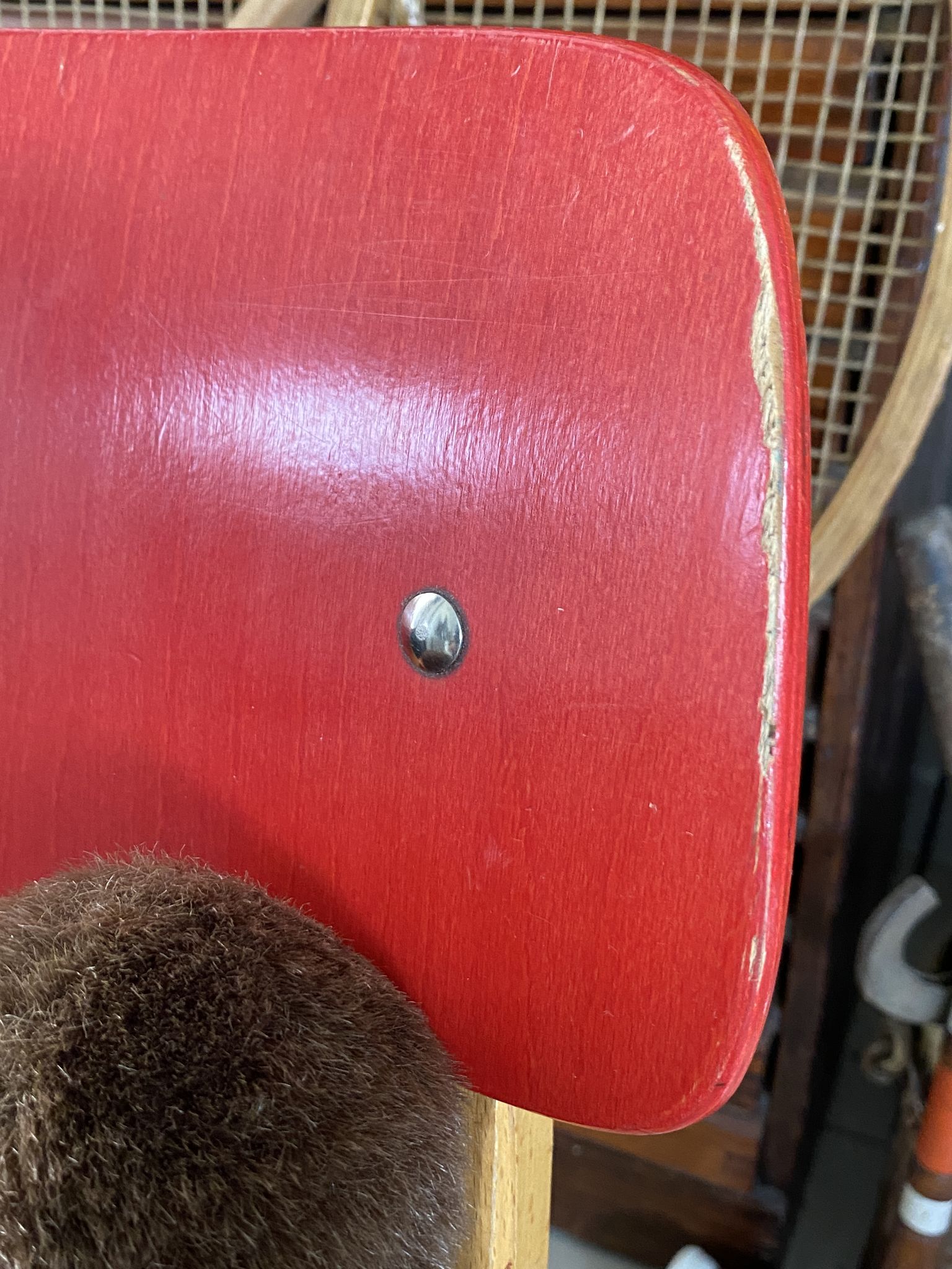 Vintage red Casala children's chair