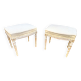 Pair of antique stools Louis XVI style