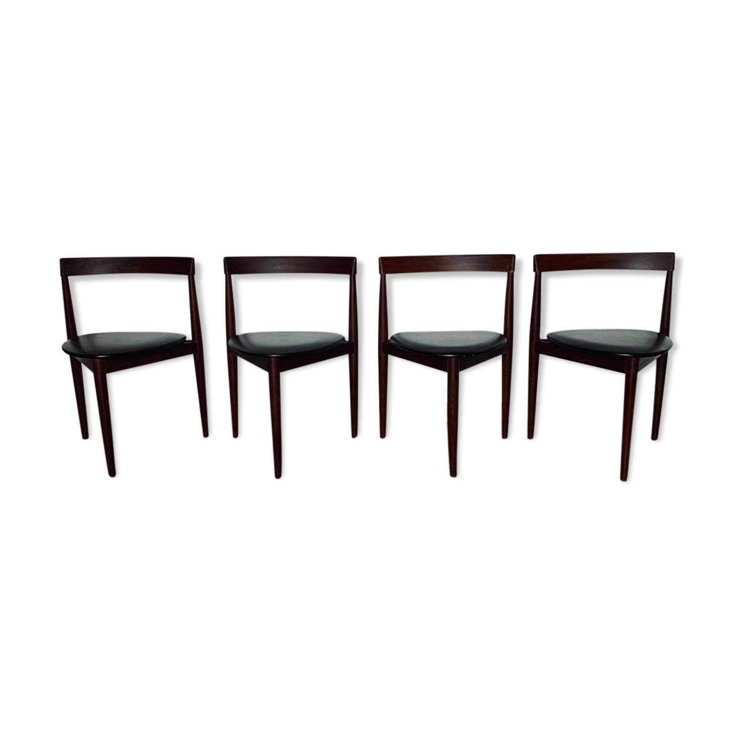 Ensemble de quatre chaises tripodes par Hans Olsen pour Frem Rojle