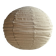 Large round pink Japanese-style suspension made of rattan and natural linen D60.