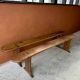 Paire de bancs de ferme en bois