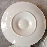 Service 12 plates. + Oyster barbotine shellfish dish