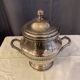 Antique 4-piece tea service silver metal louis xv style godron decor