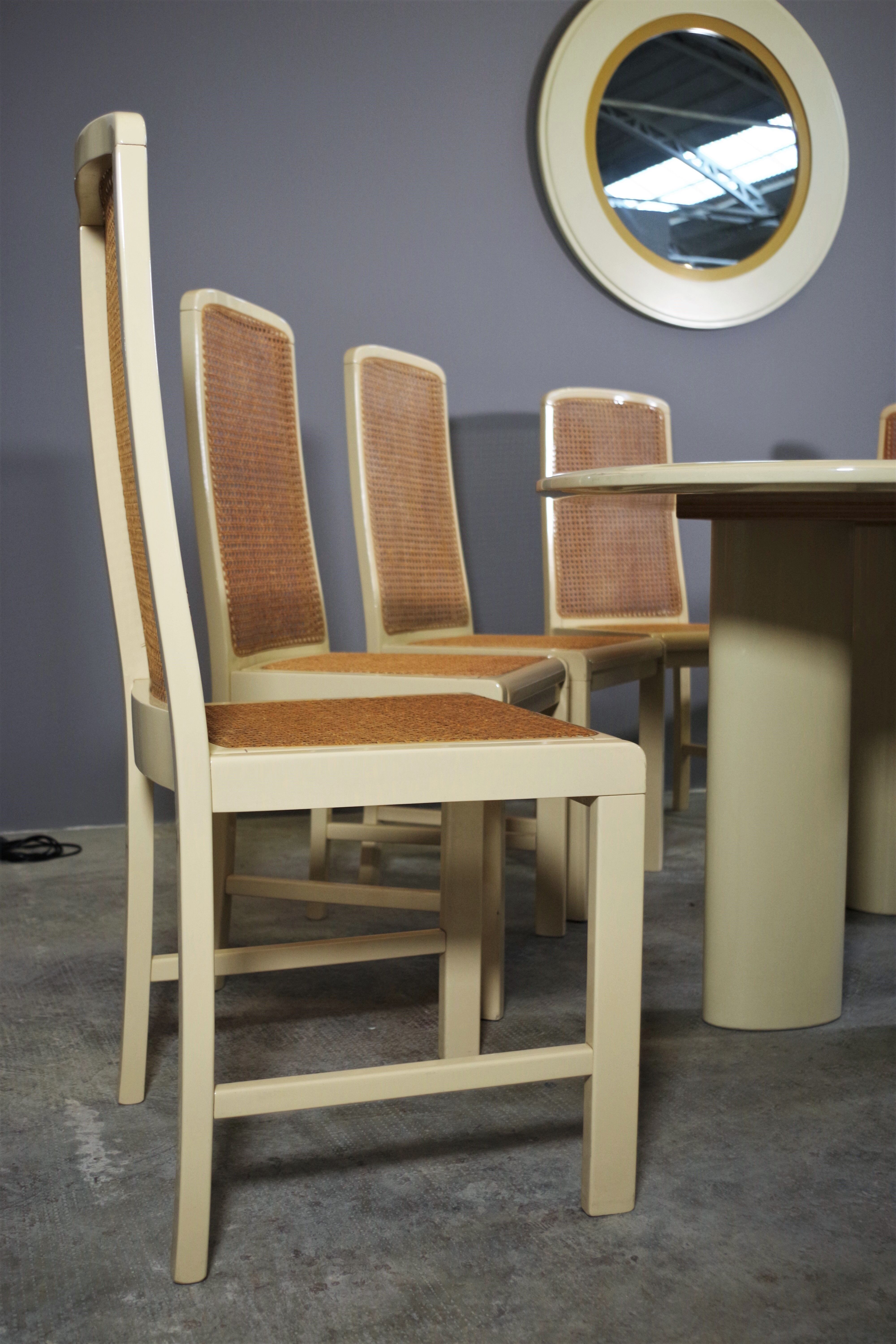 Table and 6 chairs by Mario Sabot from the 70s
