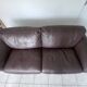 Canapé Roche Bobois cuir véritable marron – 3 places – Très bon état