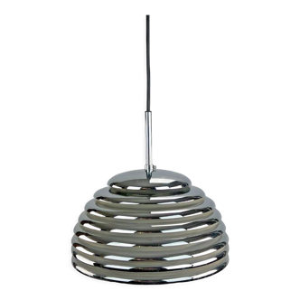 Kazuo Motozawa Saturno chrome design pendant light from the 60s