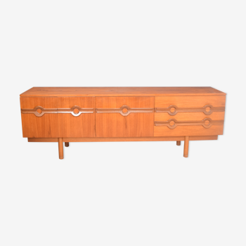 Restored Retro Teak 1960s Long Jentique Sideboard Cabinet