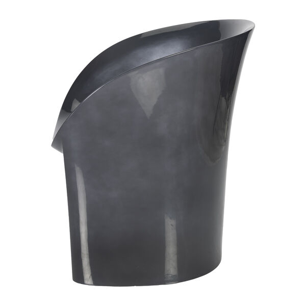 Fauteuil Lune métallique « Black Iron » par Tokujin Yoshika pour Moroso 62cm x 62cm x 74cm