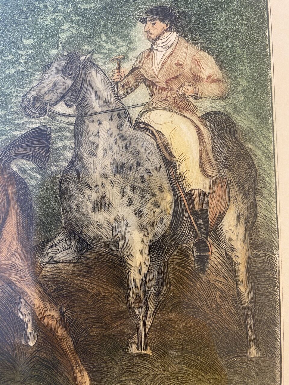 Gravure Chasseurs égarés début XX siècle