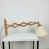 60s accordion wall light, pine