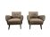 ensemble de 2 fauteuils vintage / fauteuils individuels / petits fauteuils