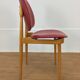 Bureau et chaise Baumann Pégase rouges, pieds compas