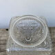 Square wall lamp in vintage transparent glass