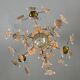 Cage chandelier, molded glass and bronze pendants, circa 1800