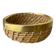 Circular rattan and brass basket, Italy, circa 1970
